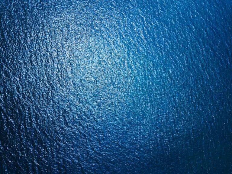 An overview of calm dark blue sea