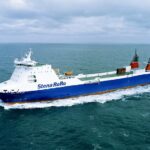 A Stena RoRo sailing across the calm ocean