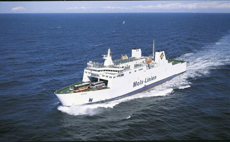 A picture of Mols-Linien passenger vessel sailing across the ocean